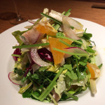 丿貫 - 丿貫(宇和島オレンジとパクチーと鶏ハムのサラダ)