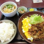 阿波饂飩 両国 福助 - スタミナ焼肉定食850円
