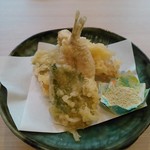 喜久屋 - 天ぷら3種類　塩でいただきます