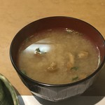 口福 - ナメコと豆腐のお味噌汁