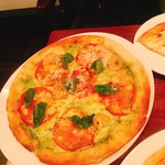 球カフェ - 海老とモッツァレラのジェノベーゼ