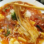 麺屋 愛心 - 意外と合う細麺！