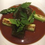 ラチュレ - 〇〇とグリーンアスパラ　シェリービネガーソースで