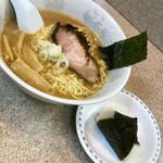 支那そば　　糀家 - 支那そばセット（おにぎり1ケつき）：500円