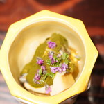 野口太郎 - 蒸し鮑、数の子、肝ソース