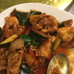 Gold Mountain Restaurant - 海老と豚肉と色々オイスター炒め