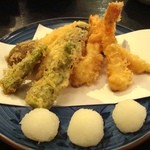 深川 鳩貝 - 天婦羅盛り合わせ