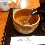 鎌倉 峰本 - 蕎麦湯を注ぎます