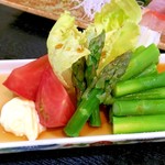 十八番 - 茹でアスパラ。