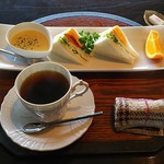 鍵屋コーヒー - 珈琲・鍵屋ブレンド（500円）、モーニング
