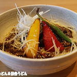 Sobakiri Miyota - 冷やし茄子と鴨きんぴら蕎麦