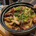 肴とお酒 うを弘 - 蛍烏賊と独活の炊き込みご飯