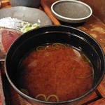Umai Monya Sakura - 赤だしのお味噌汁。