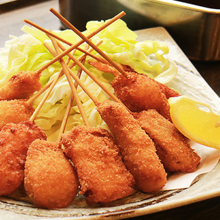 先着3組 串カツのみの食べ放題 新世界コース 海老や豚など全18種2 980円 1 980円 鍋 串カツ たこやき 食べ放題 笑吉 梅田本店 東梅田 居酒屋 食べログ
