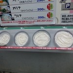 山越うどん - うどんのサイズ一覧