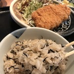 とんかつ とんQ 水戸インター店 - 味のしつこくない「ひじき飯」…