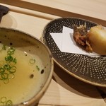 すし宮川  - おこぜからあげ　出汁で