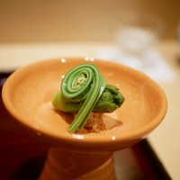 銀座 しのはら - 天然のタラの芽 こごみ 胡麻だれ