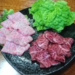 焼肉・直火 - 牛カルビ　牛サガリ