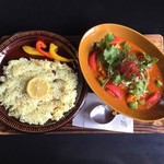 スプーンソング - ケーララ ナダン・プラウン(辛口～)+レモンライス(超ココナッツ)/￥1,300