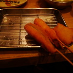 元祖串かつ だるま ジャンジャン店 - たぶん漬け、エビ、明太