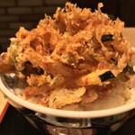 味奈登庵 - #食べログ的に撮るとこうなる。
      今日も大きいかき揚げ天ぷら