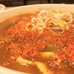 味奈登庵 - カレー南蛮そばには唐辛子だ！  
      ブチまけろ！  #BCMKR!