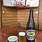 きはら - お茶 + ビール（大瓶）（キリン）