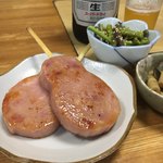 日の出家 - 料理写真:ハムステーキ 500円 