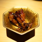 銀座 盡 - 兵庫のホタルイカをハゼとバルサミコのソースで