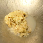 銀座 盡 - ハマグリの出汁をかけて