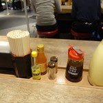 お好み焼みっちゃん総本店 - テーブル薬味