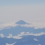 オウ ショウ カフェ - JAL2233便E170からの富士山