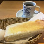コメダ珈琲店 - ブレンドコーヒー400円とトースト&茹で卵のモーニング