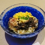 料理宿 ZEN - お口直しの　ベーコンと木耳のおうどん
