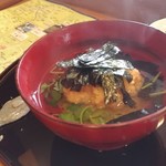 大石 - 夫のかき揚げは天茶で