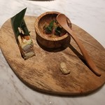 ete - 鮎のタコス 鮎の肝 トマトのソース