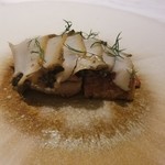 ete - 鮑 筍 ヘーゼルナッツ 鮑の肝のソース