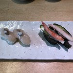 ぎふ初寿司 - ほたてかにみそ乗っけ  ズワイ蟹みそ乗っけ
      