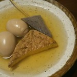 おでん 焼き鳥 でん楽 - 玉子、こんにゃく、厚揚げ