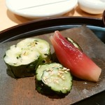 天冨良 いわ井 - お漬物もやはりレベル高し