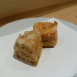 天冨良 いわ井 - 雲丹天ぷら　甘く　火入れは抜群