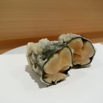 天冨良 いわ井 - 貝柱の磯部揚げ　サクッサクッと