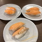 hokurikukaitenzushiebisumaru - 生、トロ、炙りサーモン