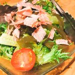 九州 熱中屋 - あおさ海苔とおきゅうとのさっぱりサラダ 和風だいだいドレッシング