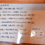 日の丸や - 本日の日本酒