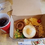 ディスカバリー・レストラン - ロコモコ丼セット烏龍茶氷なし
