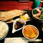 和乃食 ここから - 本日の焼魚定食　びんちょう鮪腹トロ　税込950円