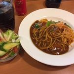 cafe LILAS - 171129カレーナポリタンセット750円