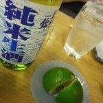 登茂恵 - 生酒をサムライロックで